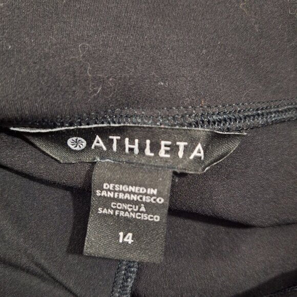 Athleta black stretch pants size 14 - Picture 2 of 5